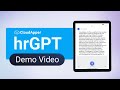 hrGPT Demo  - Discover the Future of HR Management with CloudApper hrPad