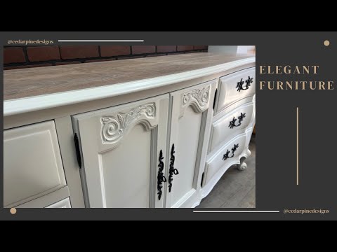 EXTREME FURNITURE MAKEOVER || Giving this BEAUTIFUL vintage bedroom set A CLASSY