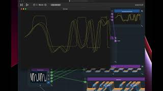 SynthMaker 0.1.27 for MacOS: Playing modulated waveforms.