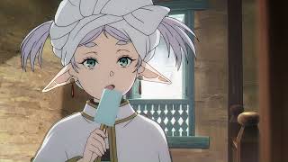Frieren Eating Popsicle