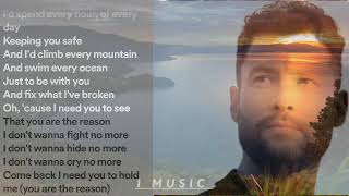 Video thumbnail of "Calum Scott - You Are The Reason (lirik)"