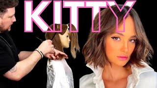 How To KITTY CUT 2024's WOLF CUT hair cut trend