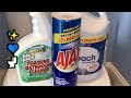 ✨💙🚽 ASMR Bleach Toilet Cleaning! w/ AJAX & Tile Plus Foaming Bathroom Cleaner 🚽💙✨