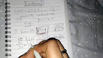 Programme on factorial of a number