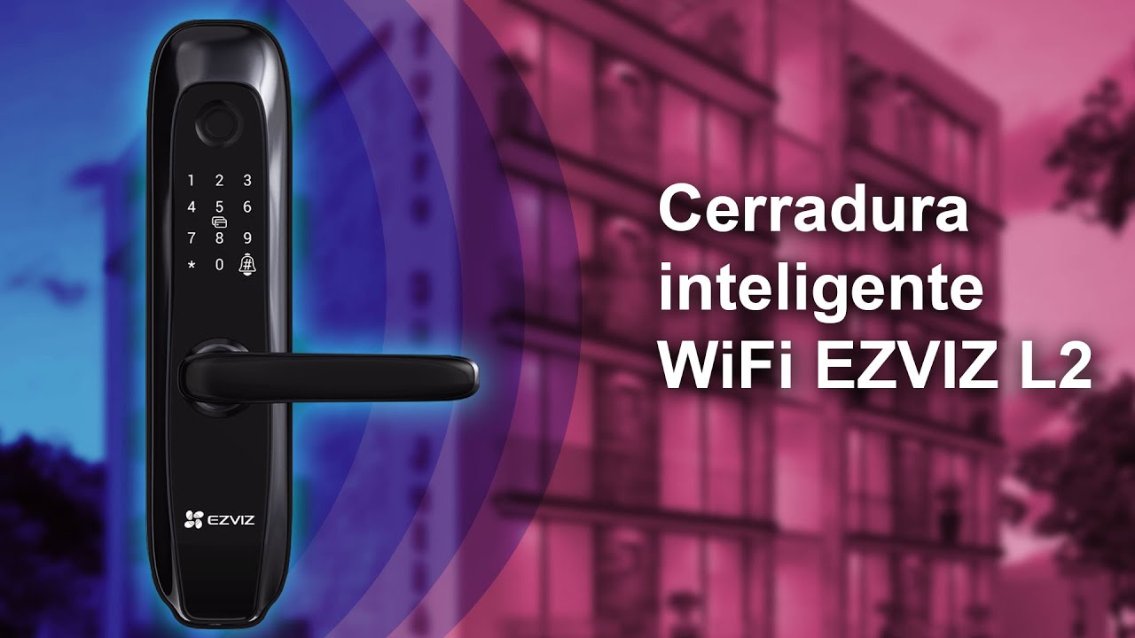 Cerradura inteligente Wi-Fi EZVIZ L2, acceso por huellas, tag y  contraseñas, COMPATIBLE con alarma 