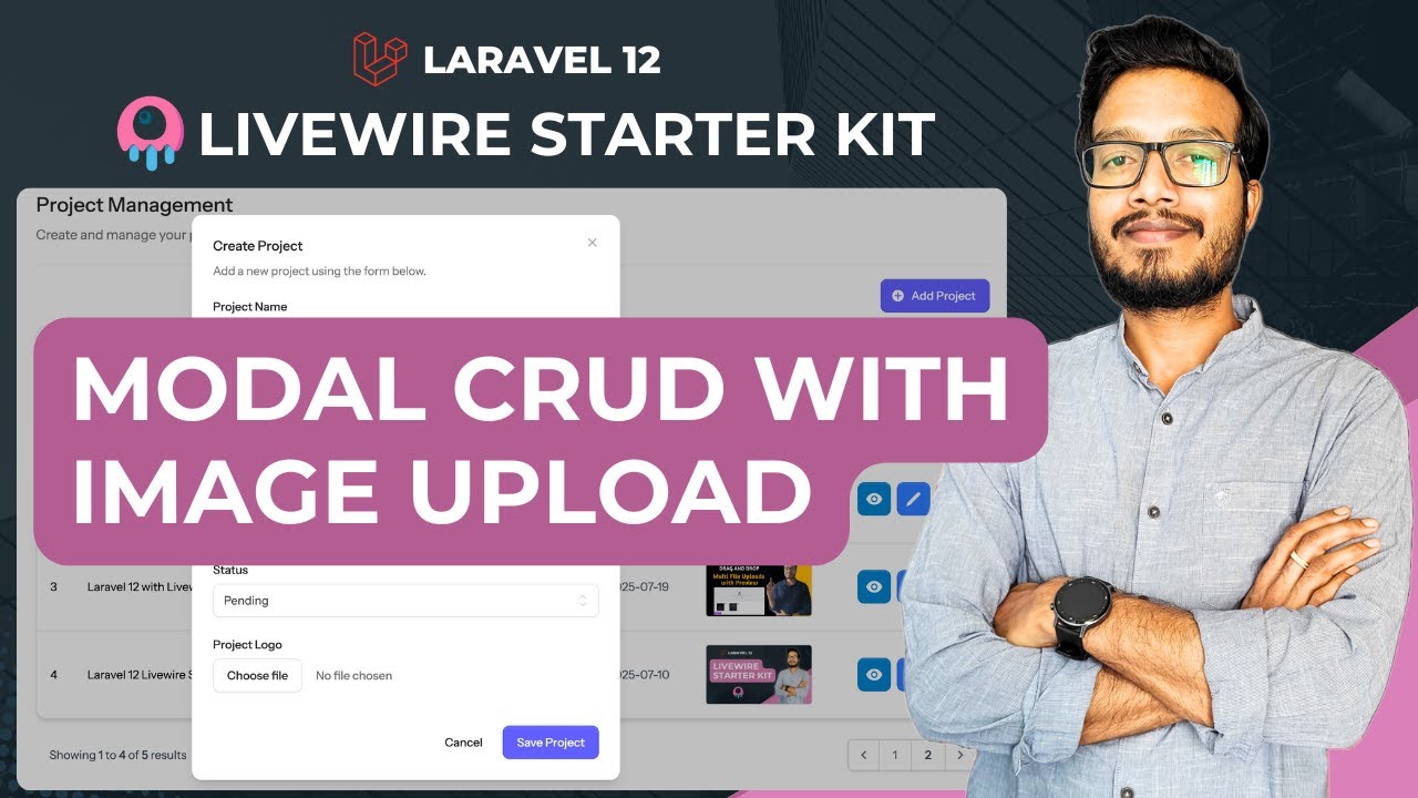 Build Projects CRUD with Laravel 12 Livewire Starter Kit — Image Upload ...