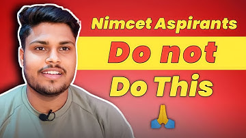 Nimcet Aspirants Please Don