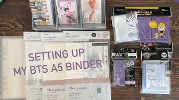 A5 BTS photocard Binder. Supplies & Setup