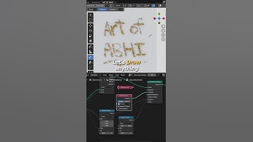 Draw Anything with Geometry Nodes in Blender| #blender3d #artofabhi #shorts #blendertips  #aoashorts