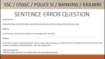 Alternative English // Sentence error question For competitive exam Part 5 SSC/OSSC#trending#grammar