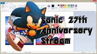 Sonic 27th Anniversary Drawing (probably bad) Stream!!