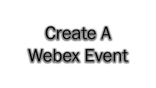 Famous Create A Cisco Webex Event Wealth