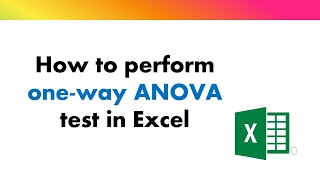 How to perform one way ANOVA test in Excel | ANOA test using Excel