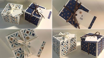 Christmas Boxes using Stampin Up Brightly Gleaming Designer Series Paper