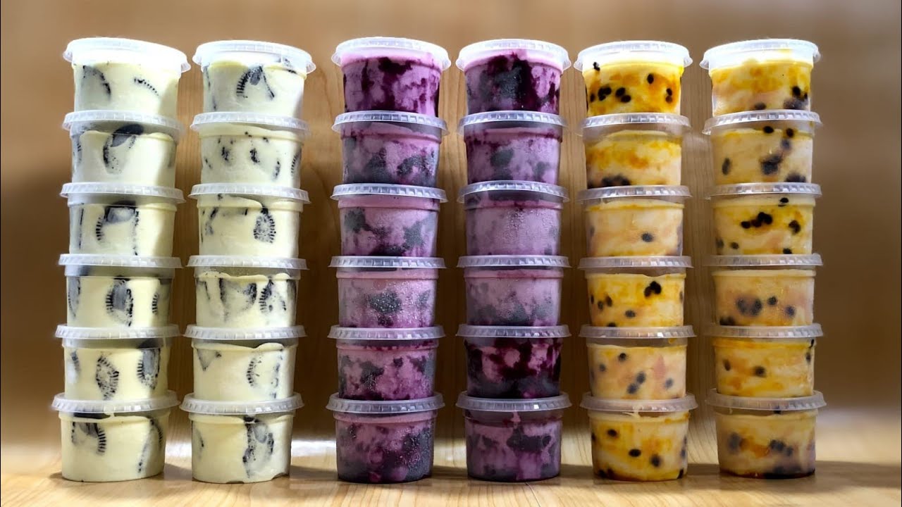 🚨 SORVETE CASEIRO DE LIQUIDIFICADOR! UVA, MARACUJÁ, ABACAXI(passo a passo)