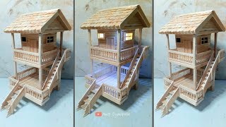 Ide Kreatif Cara Membuat Rumah dari Stik Es Krim | DIY Home from Ice Cream Sticks