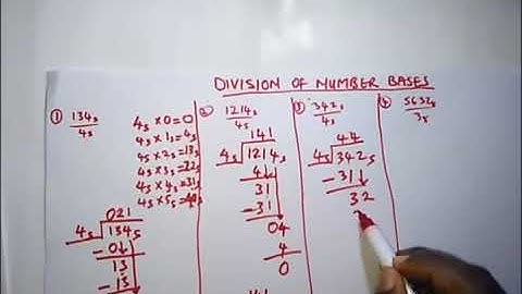 Division of Number Bases With Examples - Request By Christopher NL