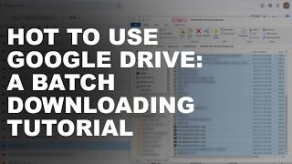 Google Drive Batch Download: Transfer Entire Folders in Seconds! (How To Use)