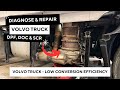 Diagnose and repair volvo truck aftertreatment dpf doc  scr low conversion efficiency p20ee00