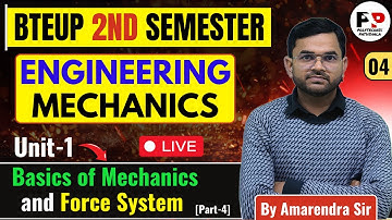 Engineering Mechanics (Lec-4) II Basics of Mechanics & Force System @PolytechnicPathshala