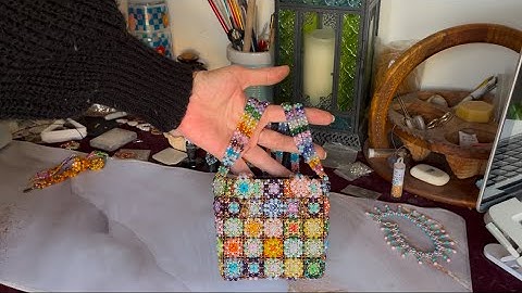 Part 1 Beaded granny square bag Tutorial with seed beads & crystals 😍