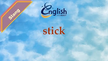 Stick - Meaning & Examples | Learn English Slang
