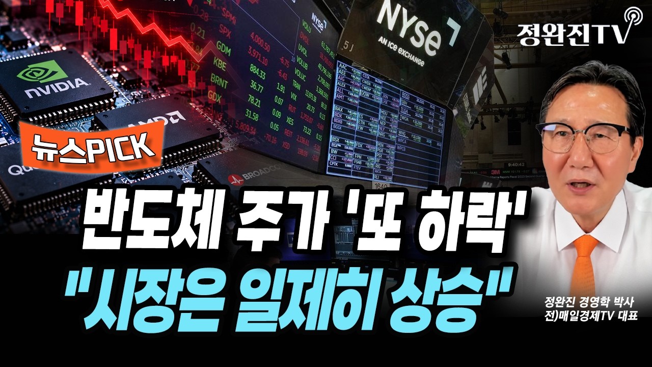 [뉴스픽] 반도체 주가 '또 하락'..."시장은 일제히 상승"