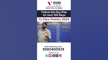 For UPSC CSE Prelims 2024 Daily timetable by Vishnu sir #upsc #civilservices  #vishnuiasacademy