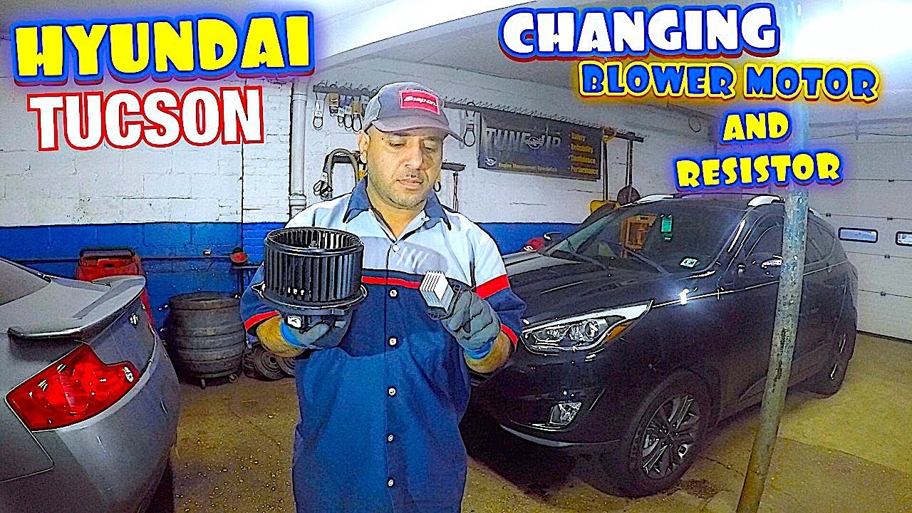 2013 Hyundai Tucson How to replace blower motor or resistor