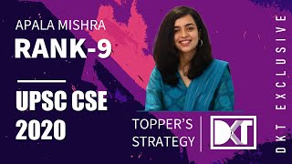 Rank 9 UPSC CSE 2020 | Apala Mishra's Strategy | रैंक 9 CSE 2020 अपाला मिश्रा की स्ट्रेटेजी