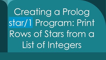 Creating a Prolog star/1 Program: Print Rows of Stars from a List of Integers