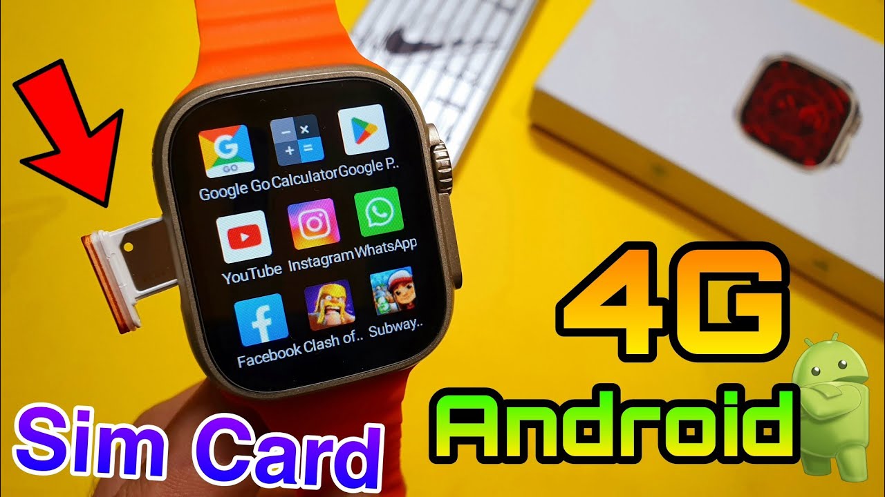 4G Android Smartwatch Watch With Sim Card insert