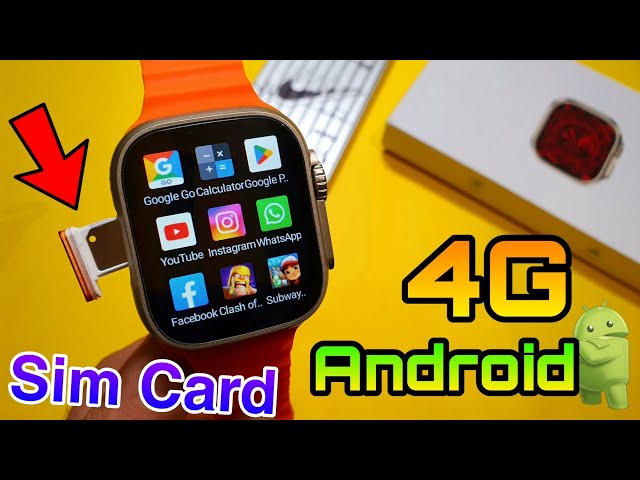4G Android Smartwatch Watch With Sim Card insert, S8 Ultra, World First  Android watch