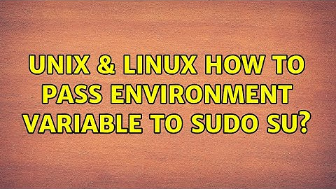 Unix & Linux: How to pass environment variable to sudo su? (4 Solutions!!)