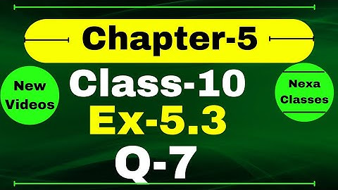 Class 10 Ex 5.3 Q7 Math | Arithmetic Progression | Q7 Ex 5.3 Class 10 Math | Ex 5.3 Q7 Class 10 Math