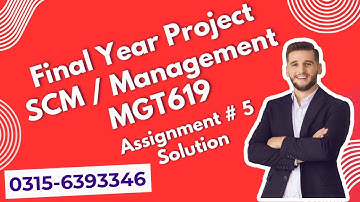 MGT619 Assignment # 5 solution Project mgt619 #mgt619 #assignment #project