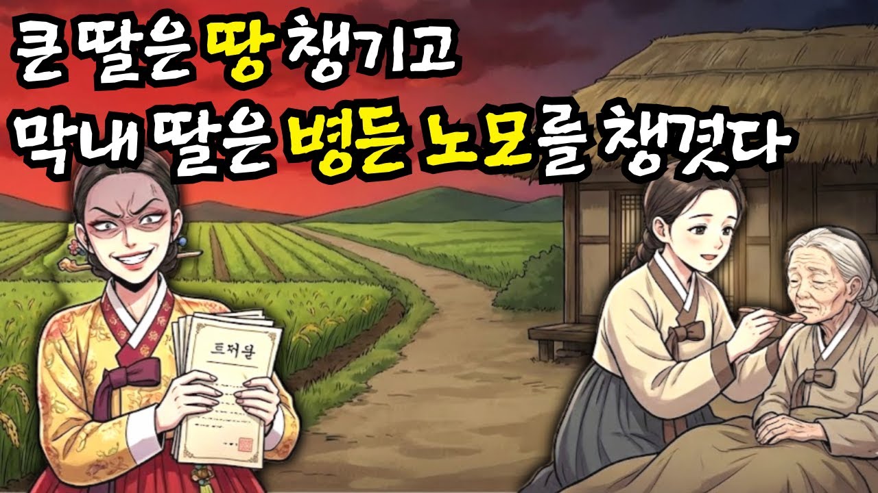큰딸은 땅 챙기고 막내딸은  늙은 노모를 챙겼다| |야담|만담|옛날이야기|옛날만담|사연