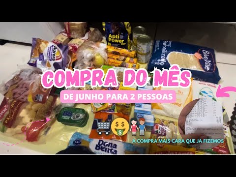 COMPRAS DO MÊS DE JUNHO | Passou do nosso orçamento 😨| ORGANIZAÇÃO DA COMPRA