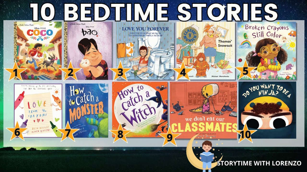 1 HOUR Plus! Bedtime Story Compilation for Kids Storytime with Lorenzo ...
