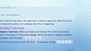 Solving JavaScript: How to Move Zeros to the End of an Array Efficiently