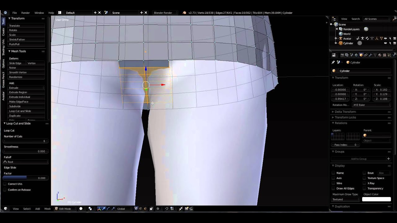 Blender Beginners Creating Mesh Pants (part 1) - YouTube