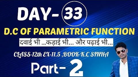 Differentiation | part-2 | Class-12th| Book-K.c sinha|
