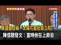 黃國昌自稱「太陽花首批衝立院」 陳信聰發文：當時他在上節目－民視台語新聞