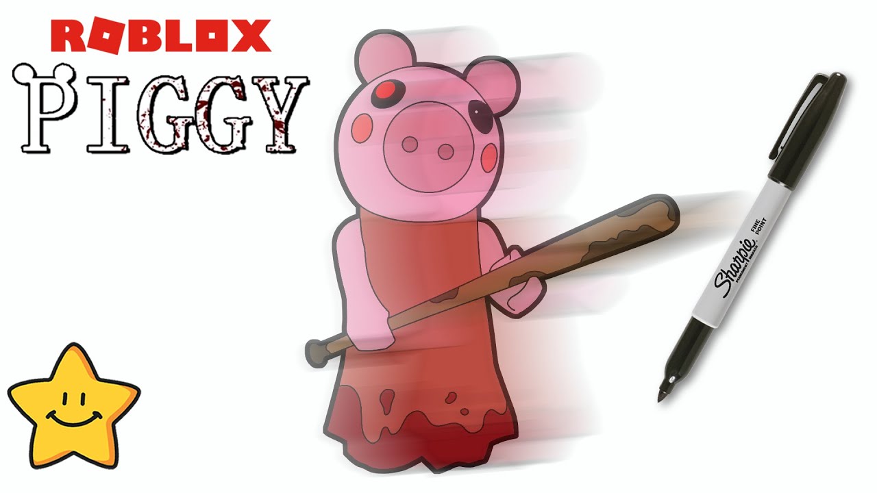 How to Draw Piggy Roblox - KidzTube