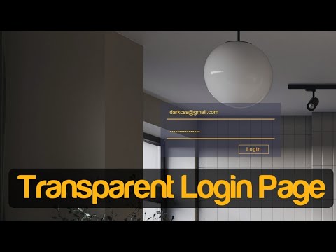 Transparent Login Page with HTML and CSS