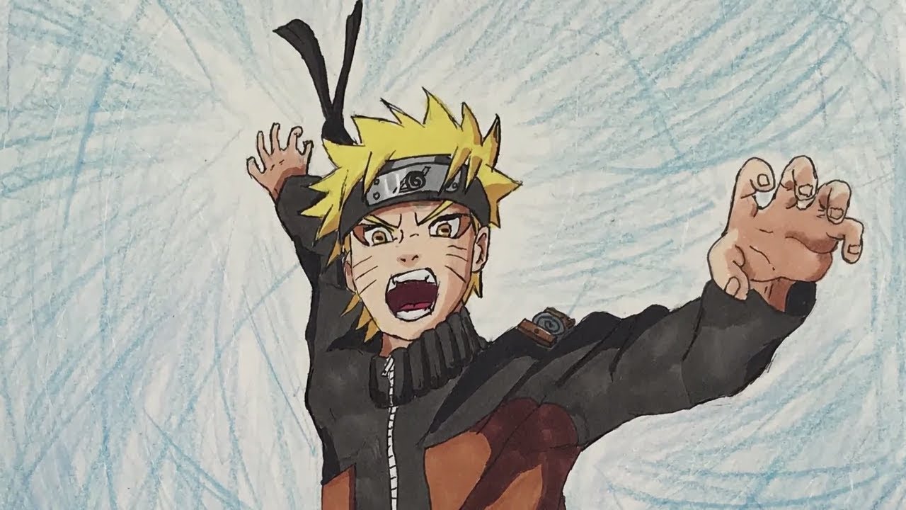 Hey guy's here's my latest drawing of Naruto in sage mode doing t...