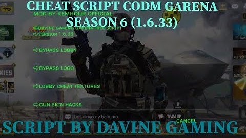 CHEAT SCRIPT CODM GARENA SEASON 6 || FIX AUTO BANNED || PLAY SAFE || NO 10 YEARS BAN ||2022
