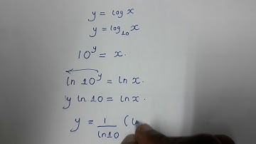 Maths Derivative of log X