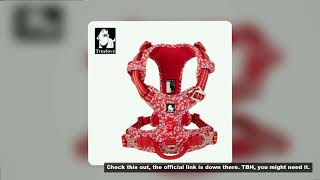 Truelove Pet Harness Floral No Pull Cotton Fabric Breathable and Reflective Soft Cats Dogs Small Med