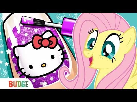 PINTANDO AS UNHAS no SALÃO DA HELLO KITTY (Hello Kitty Salão de Beleza) #LuliRarity